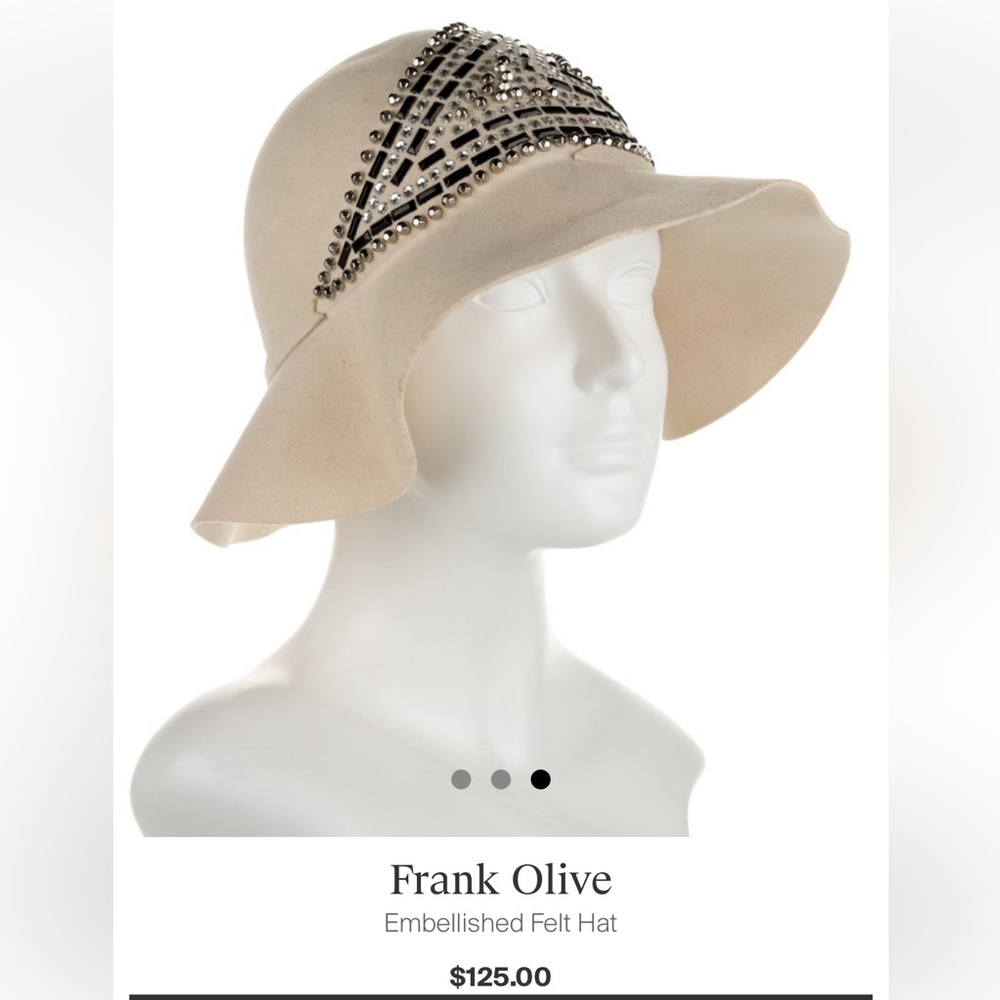 Frank Olive felt floppy embellished hat